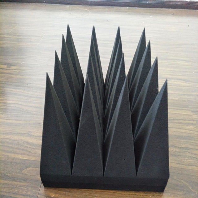 Open Cell Structure Pyramid Absorber Die Cut 70db Radar Absorbent Material rf shielding room emc anechoic chamber