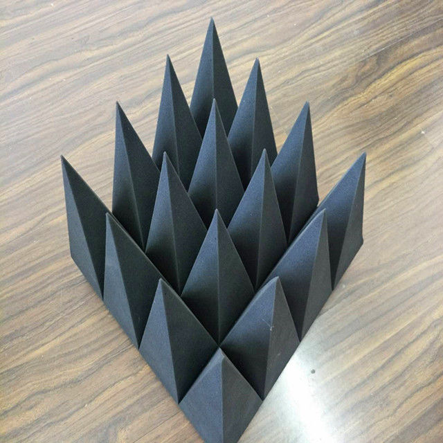 Open Cell Structure Pyramid Absorber Die Cut 70db Radar Absorbent Material rf shielding room emc anechoic chamber